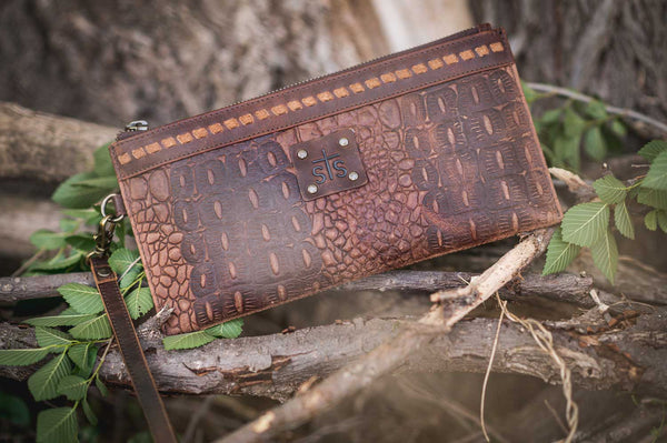 StS Ranchwear Catalina Croc Collection Clutch