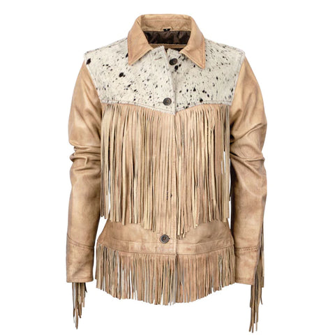 StS Ranchwear Outerwear Collection Womens Frontier Palomino & Cowhide Leather Jacket