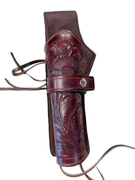LEFT Handed Brown Tooled Leather Holster ONLY