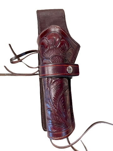LEFT Handed Brown Tooled Leather Holster ONLY